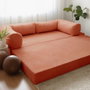 Atelier Del Sofa Nook - Pomegranate Flower Sofá-Cama de 3 Plazas Vermellón
